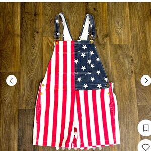 American Flag Overalls Perfect for 4th or July or visits to national monuments